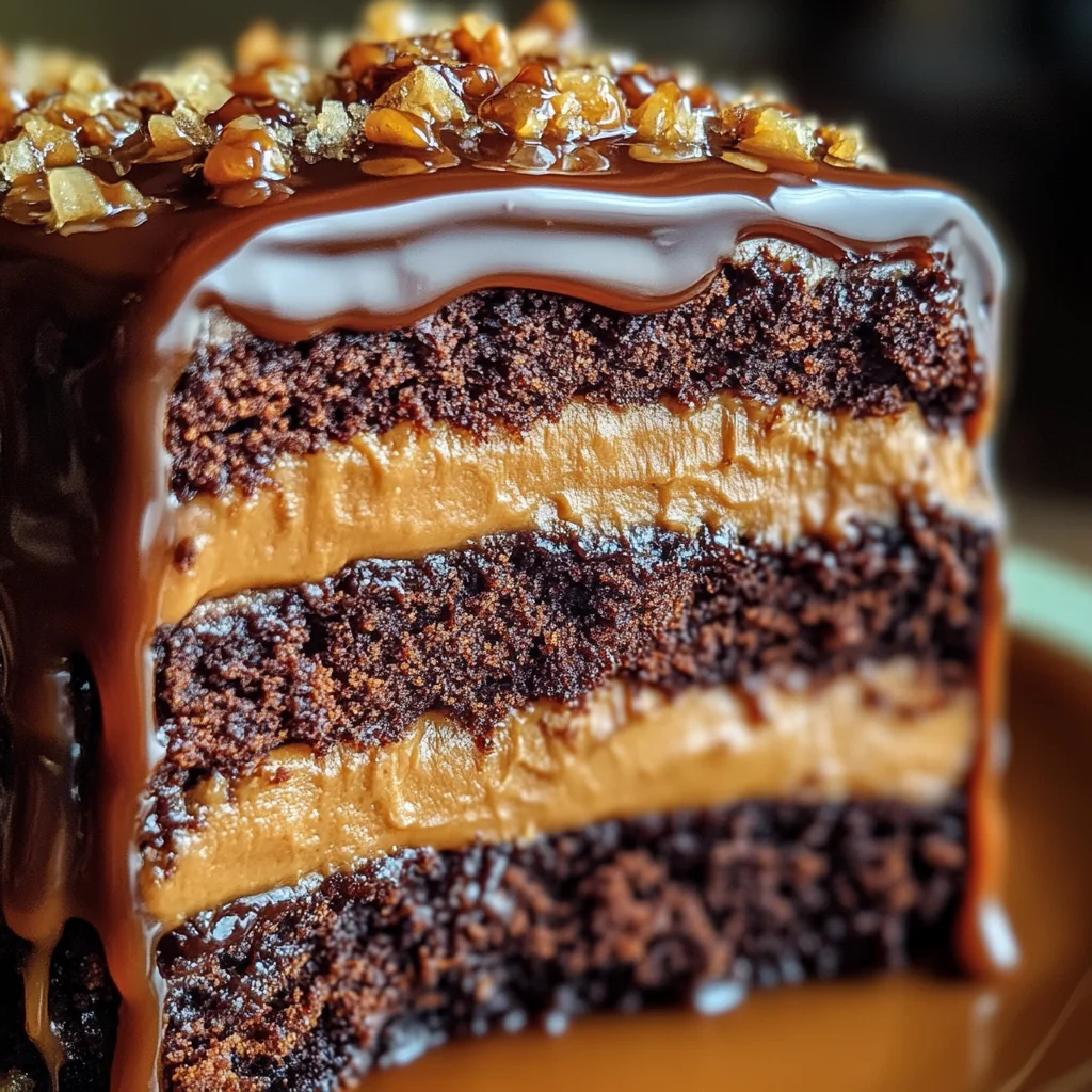 Chocolate Caramel Toffee Crunch Cake