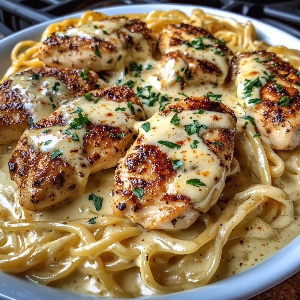 Creamy Cajun Chicken Linguine with Velveeta Garlic Alfredo Sauce