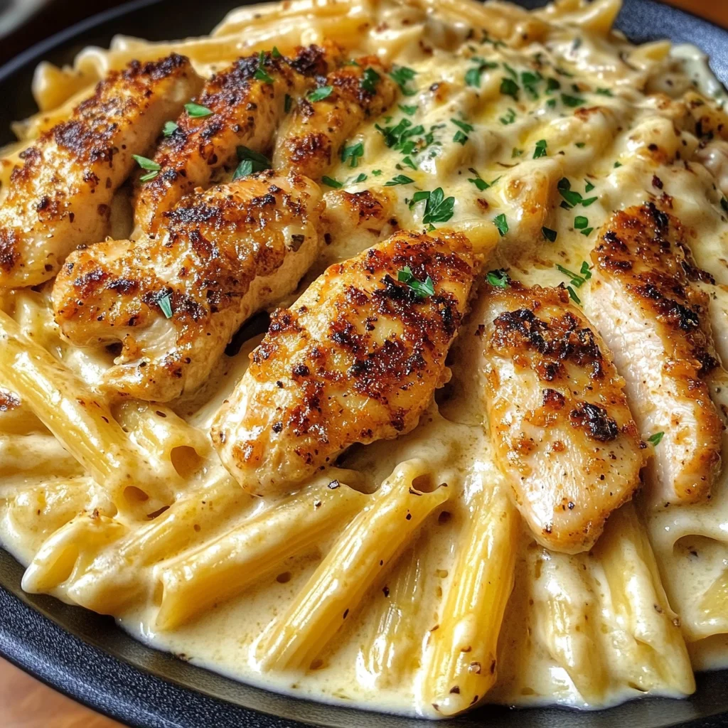 Creamy Cajun Chicken Penne with Three Cheeses