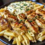Creamy Garlic Butter Chicken Penne with Parmesan