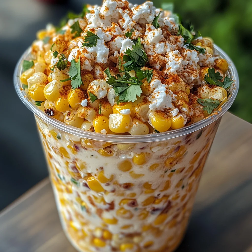 Creamy Mexican Street Corn in a Cup (Esquites) Delight!