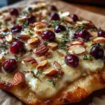 Crispy Flatbread with Brie, Cranberries & Toasted Almonds