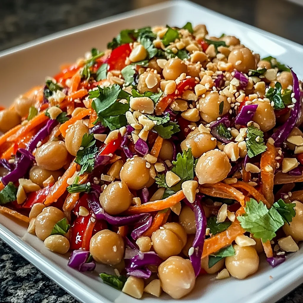 Crunchy Thai Chickpea Salad Recipe That You'll Love!