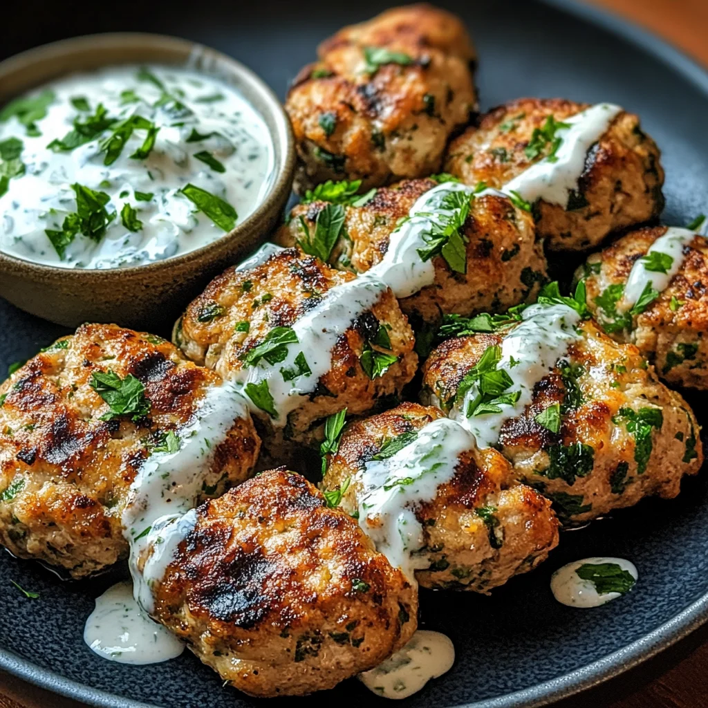 Delicious Chicken Kofta with Garlic Yogurt Sauce