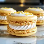 Easy Lemon Meringue Pie Macarons - theamazingfood