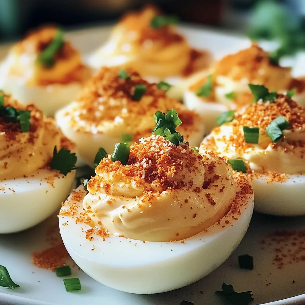 Garlic Parmesan Deviled Eggs