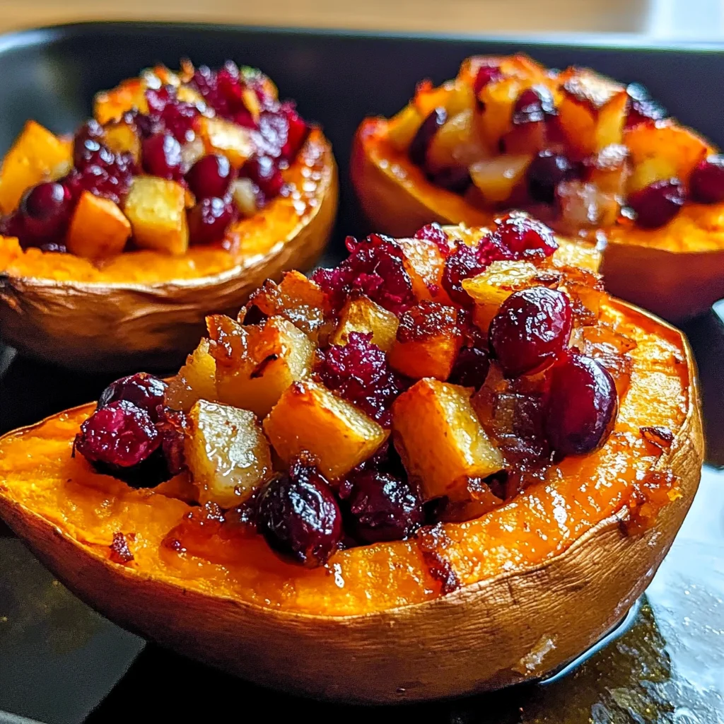 Indulge in Cranberry Apple Twice-Baked Sweet Potatoes This Fall!