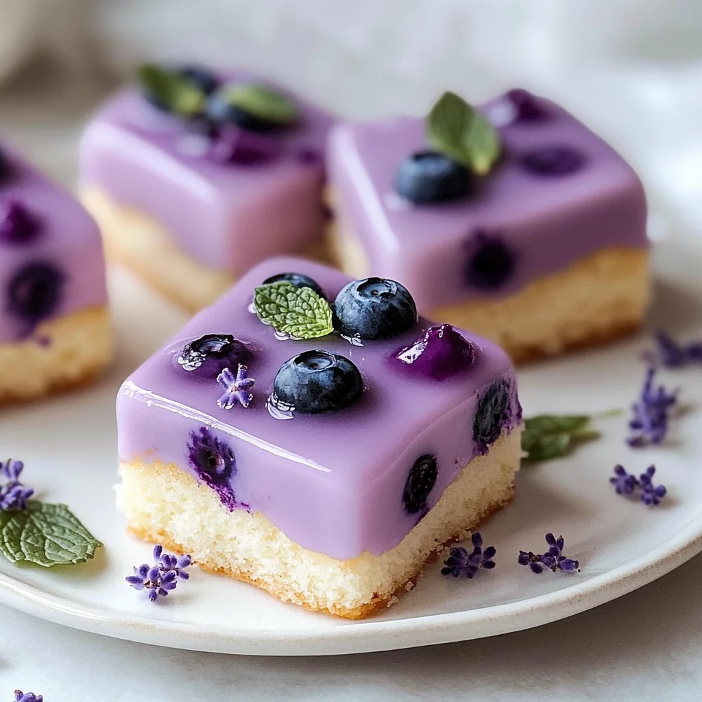 Mini Lavender Blueberry Cakes