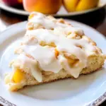 Peach Pie Scones with a Vanilla Glaze