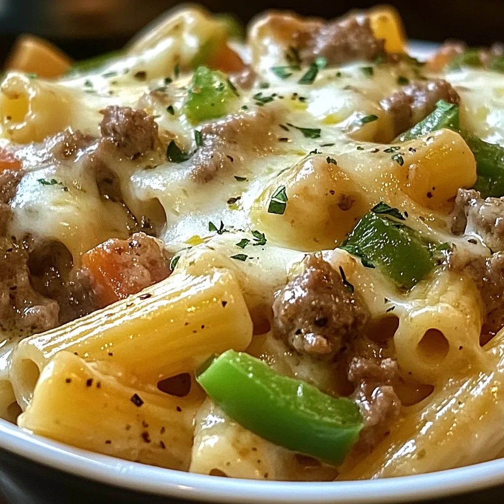 Philly Cheesesteak Pasta