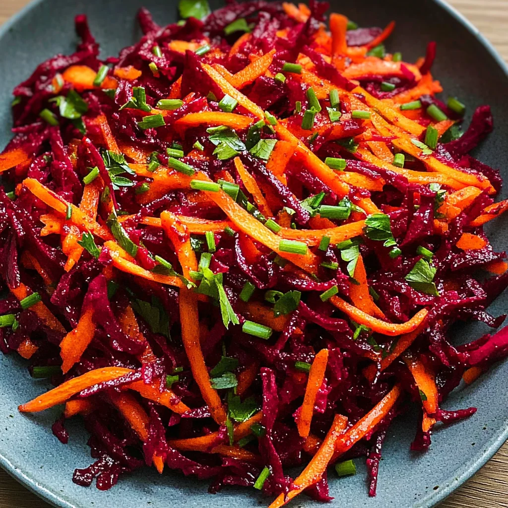 Simple No-Cook Grated Beet & Carrot Salad