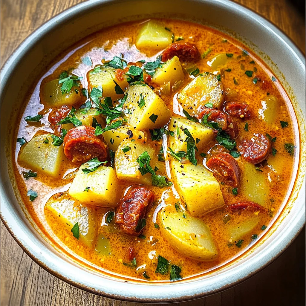 Spanish Potato Soup with Chorizo