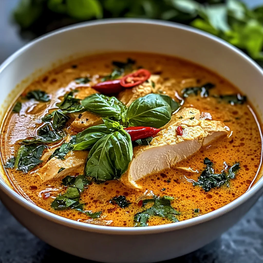 Thai Basil Chicken Soup