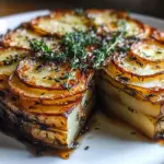 Crispy Balsamic Thyme Potato Torte Recipe Card