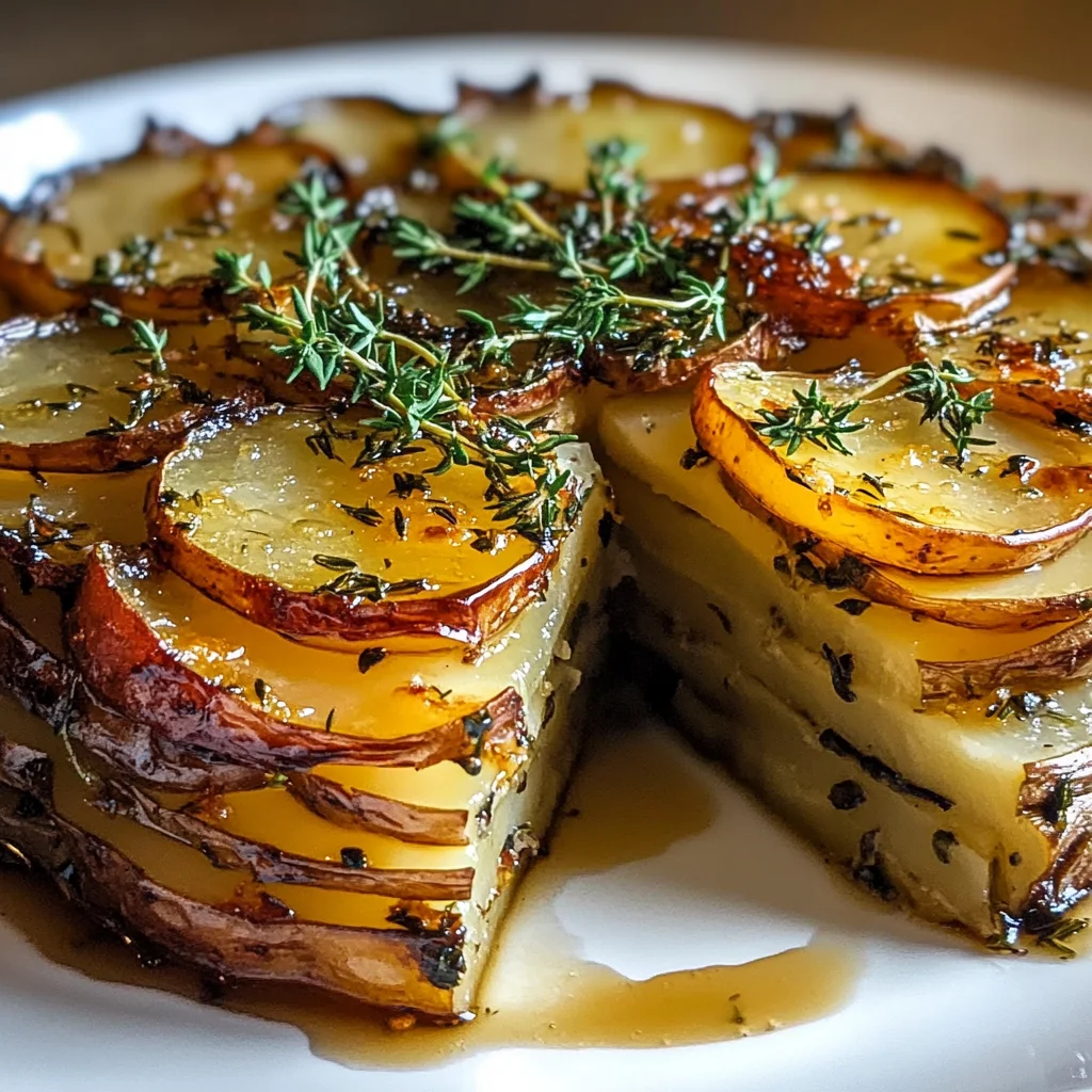 Crispy Balsamic Thyme Potato Torte Recipe Card