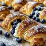 Berries and Cream Filled Croissants: A Flaky, Luscious Delight