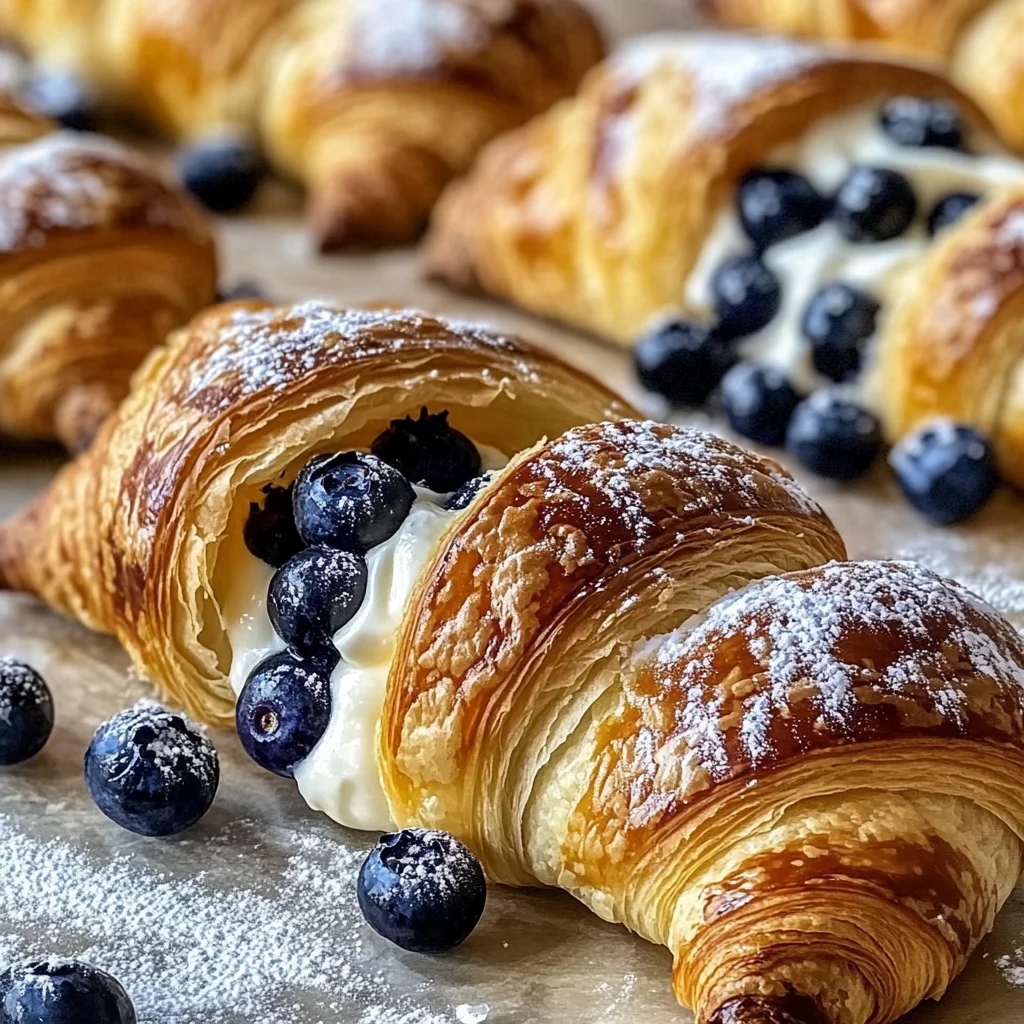 Berries and Cream Filled Croissants: A Flaky, Luscious Delight