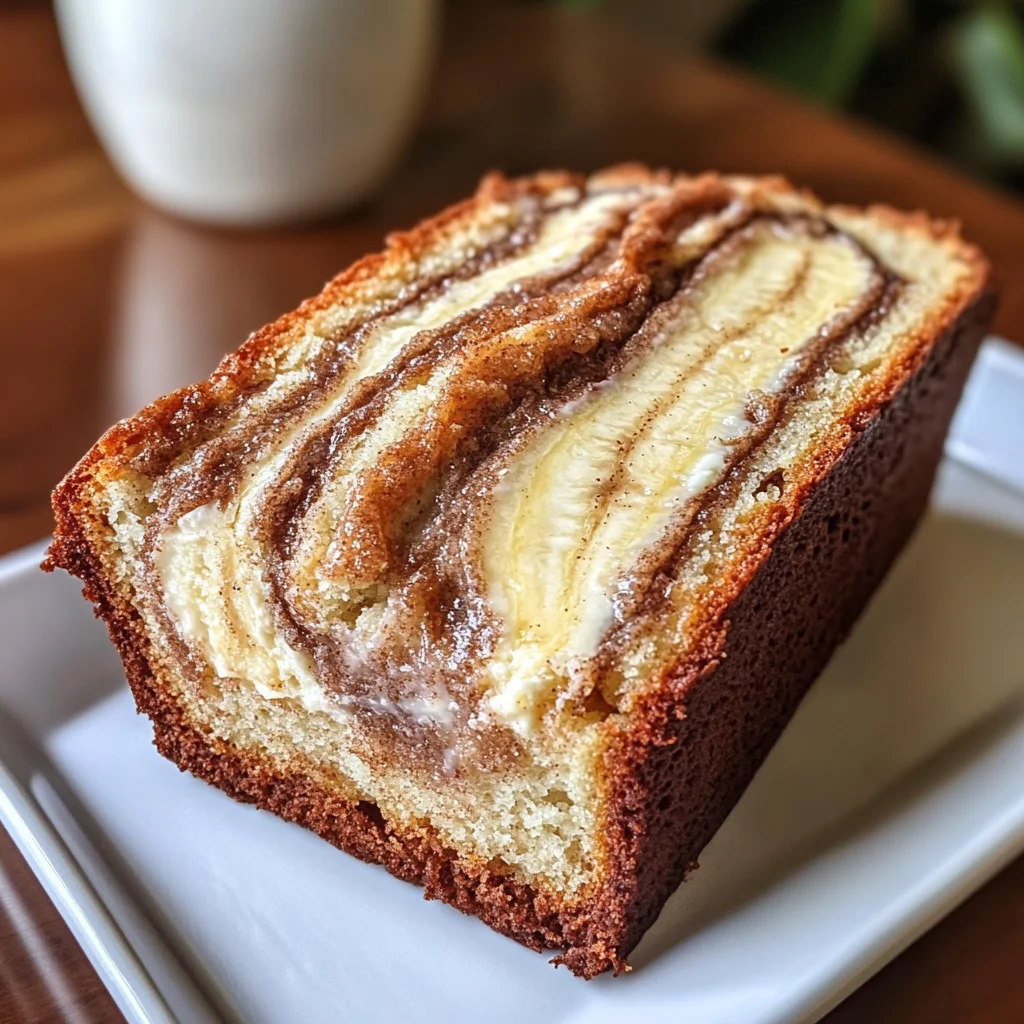 Cream Cheese Cinnamon Swirl Banana Bread