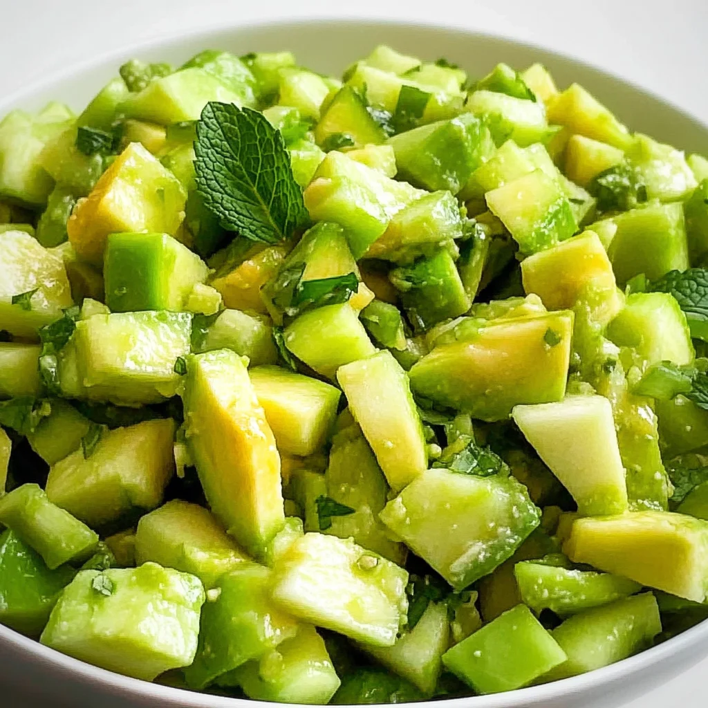 Crunchy apple salad with celery & avocado