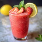 Frozen strawberry lemonade