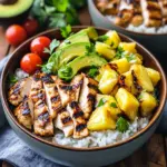 Grilled Chicken and Pineapple Bowls with Coconut Rice Recipe
