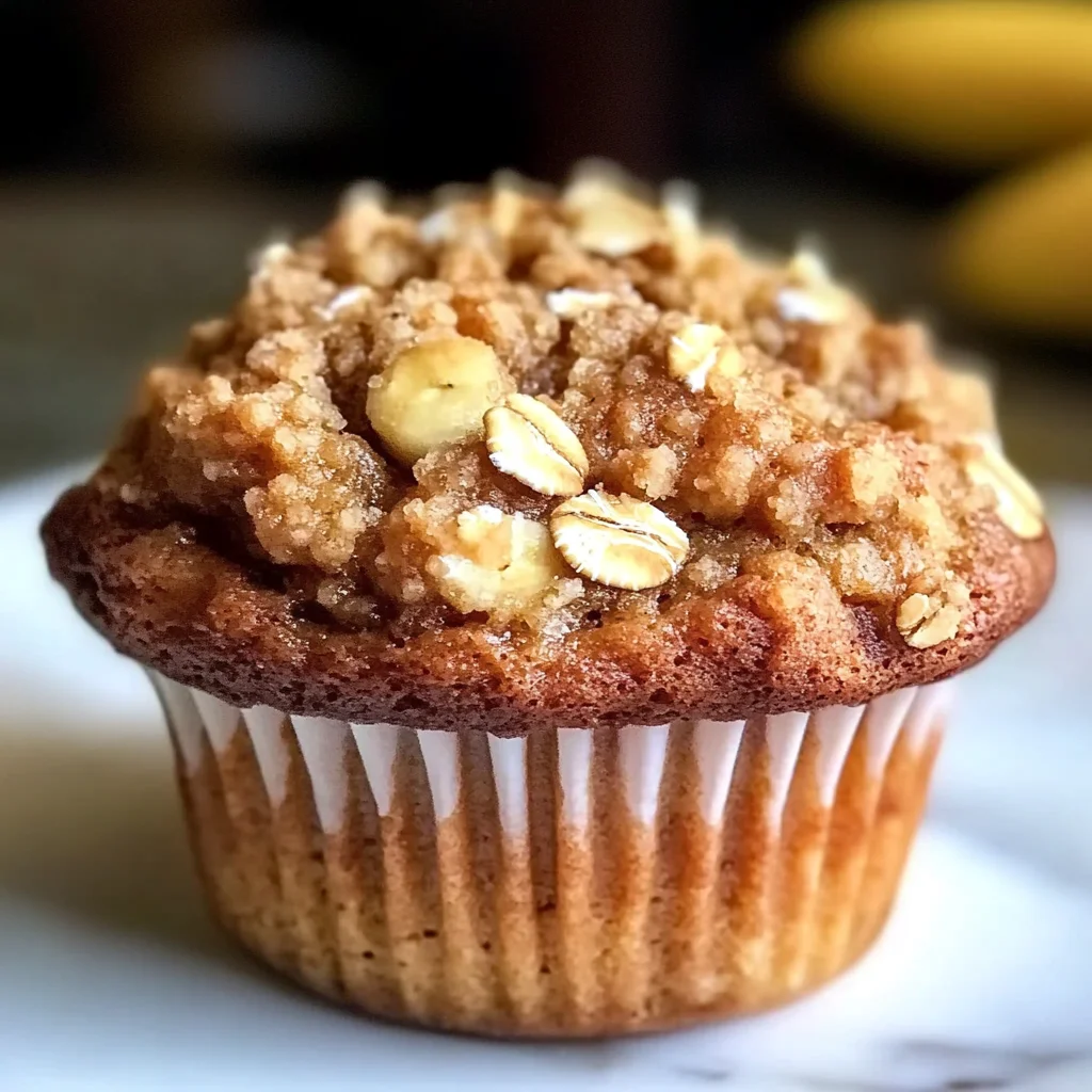 Healthy Banana Oatmeal Muffins