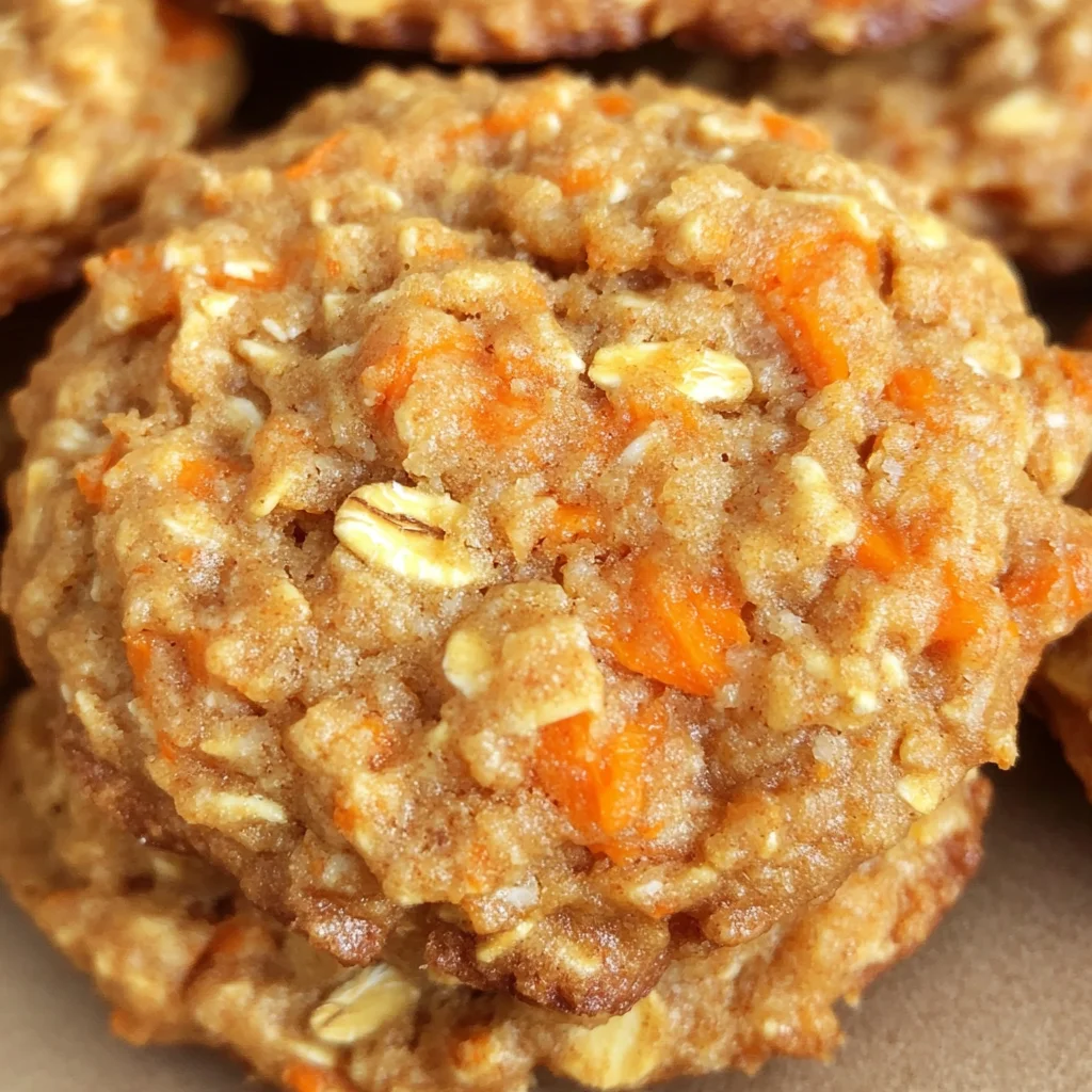 Healthy Carrot Cake Oatmeal Cookies