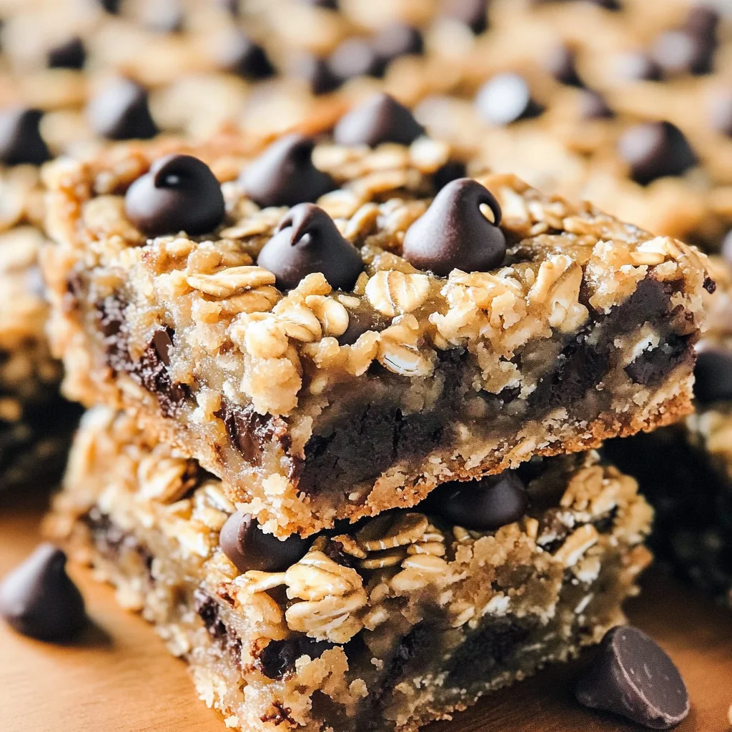 Healthy Chocolate Chip Oatmeal Bars Recipe