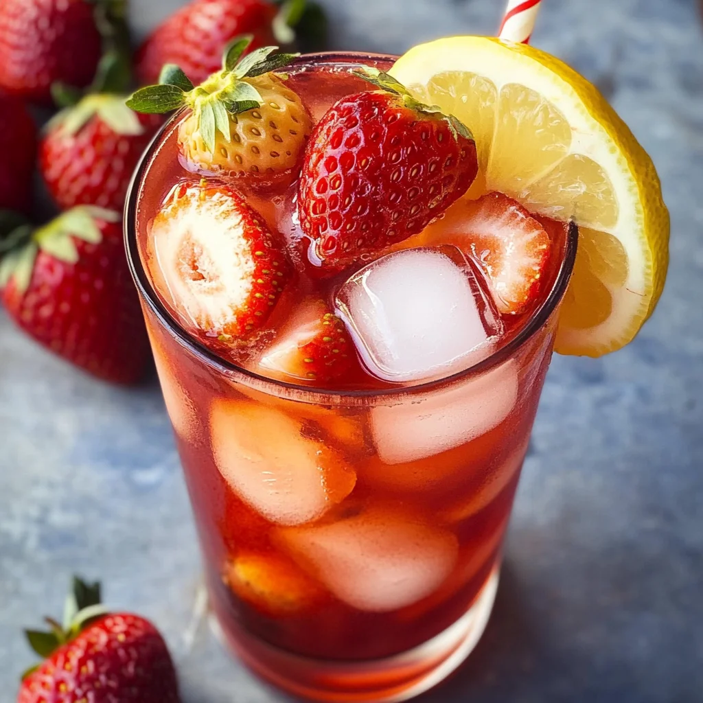 Homemade Strawberry Iced Tea
