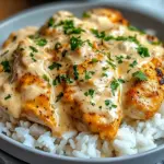 How to Make Creamy Smothered Chicken and Rice – Easy Dinner Idea