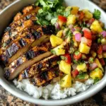 Jerk Chicken Bowl with Pineapple Salsa