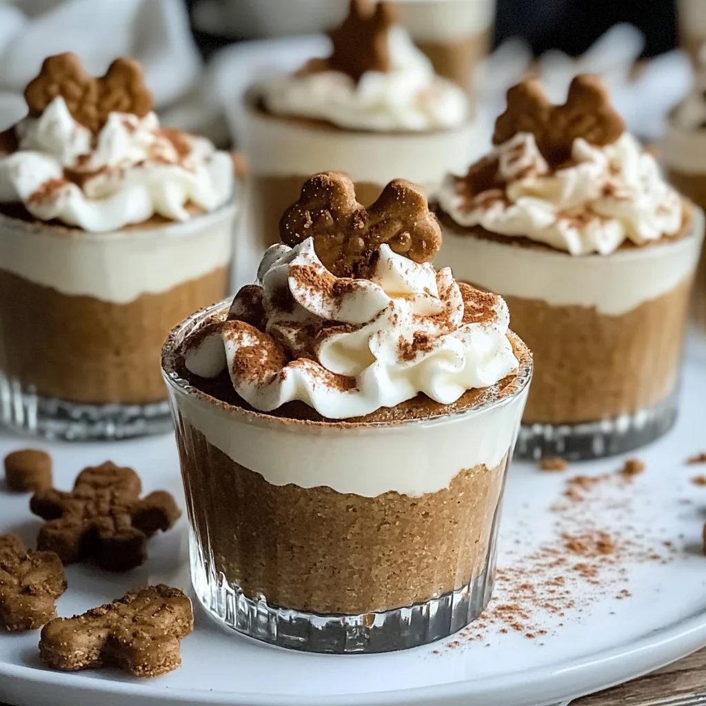 No-Bake Gingerbread Cheesecake Cups Recipe