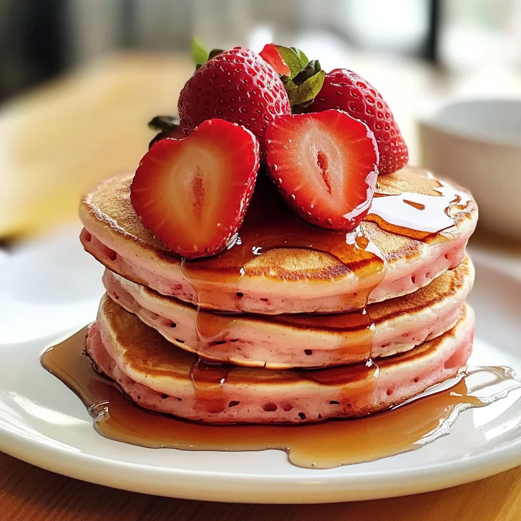 Perfect Breakfast Strawberry Pancakes - Alrightwithme
