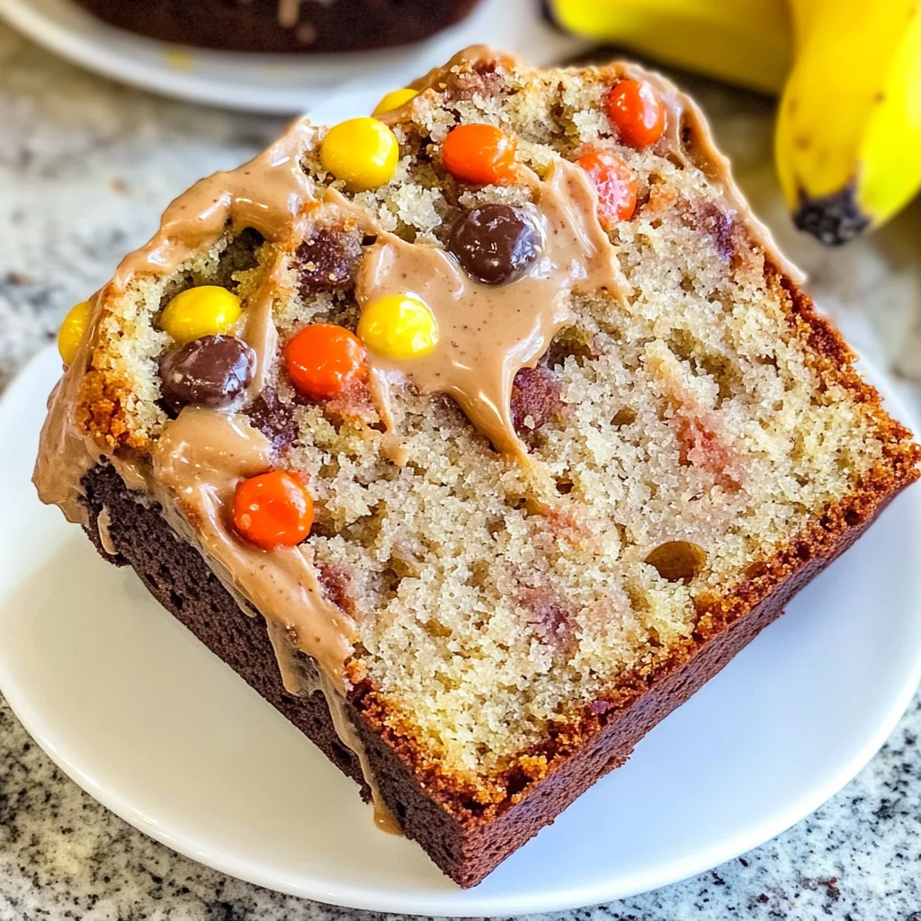 Reese's Pieces Peanut Butter Banana Bread