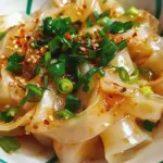Rice Paper Noodles With Garlic Scallion Sauce (5 min & GF)