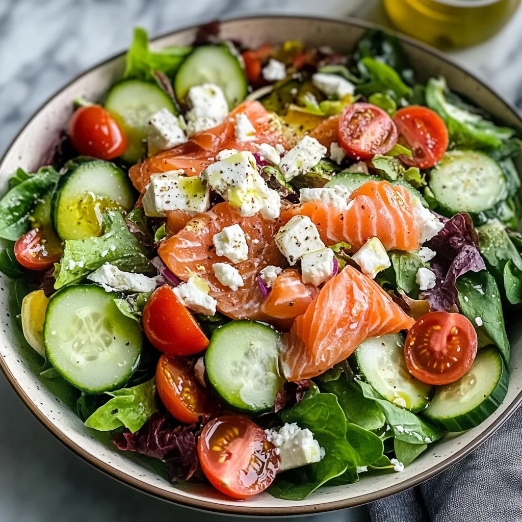 Smoked Salmon Greek Salad