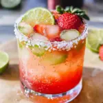 Strawberry Lime Mocktail Margarita