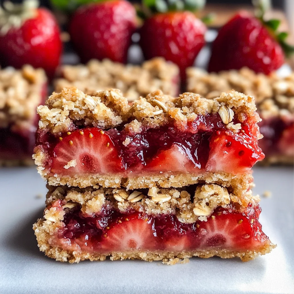Strawberry Oatmeal Crumble Bars Recipe