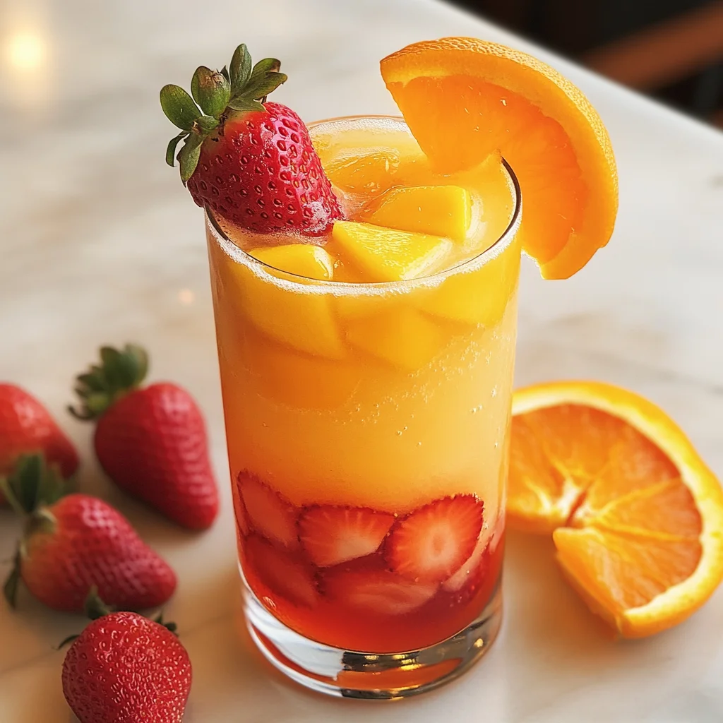 Strawberry Orange Mango Mocktail