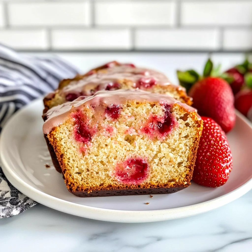 Strawberry Quick Bread with Fresh Berries