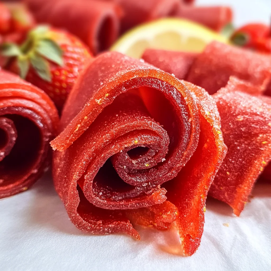3-Ingredient Homemade Strawberry Fruit Roll-Ups