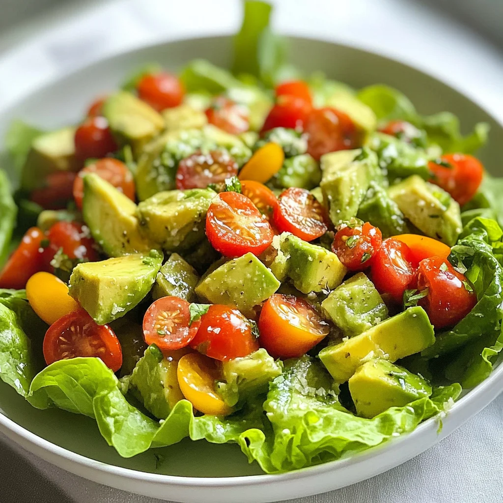 Avocado Salad with Lime Cilantro Dressing