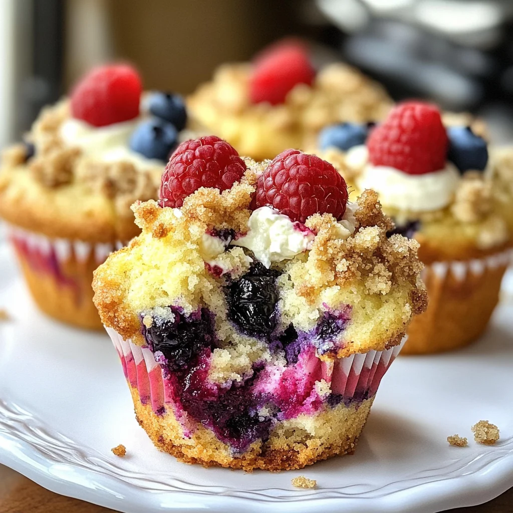 Berry Cream Cheese Muffins