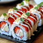 Creative &Cute Strawberry Shortcake Sushi Roll Dessert Recipe