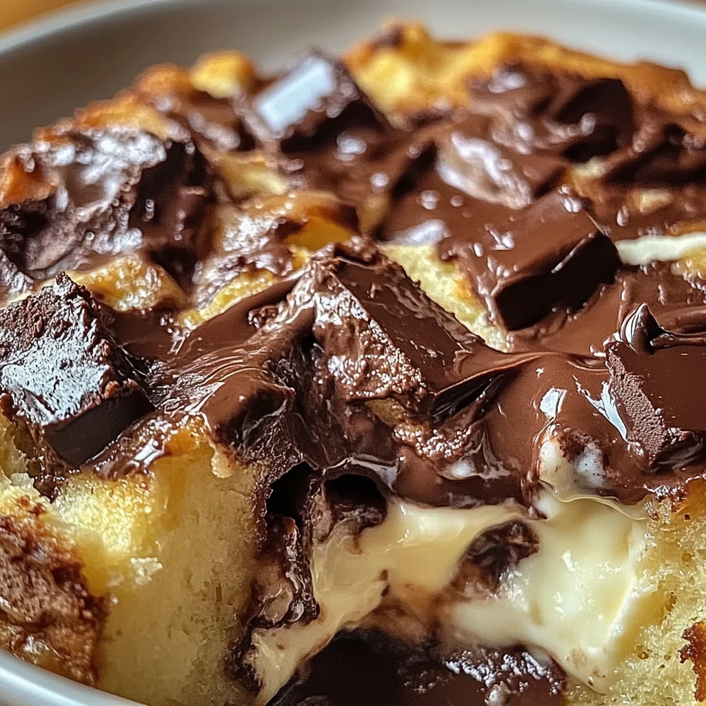 Decadent Chocolate Cream Cheese Bread Pudding