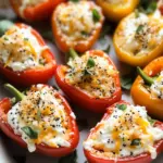 Everything Cream Cheese Stuffed Mini Bell Peppers