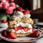 Homemade Strawberry Shortcakes with Strawberries and Perfect Whipped Cream
