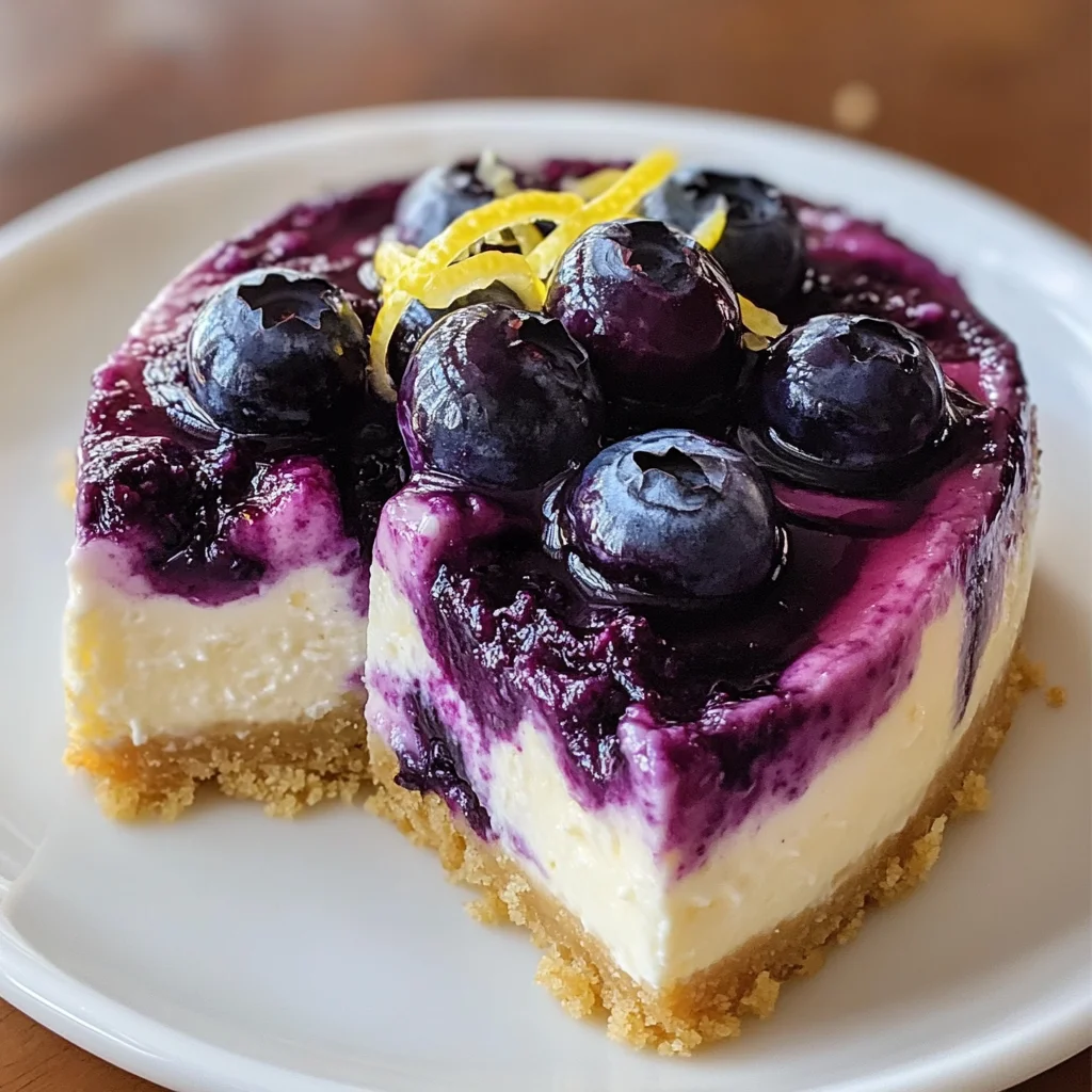 Juicy Mini Lemon Blueberry Cheesecakes
