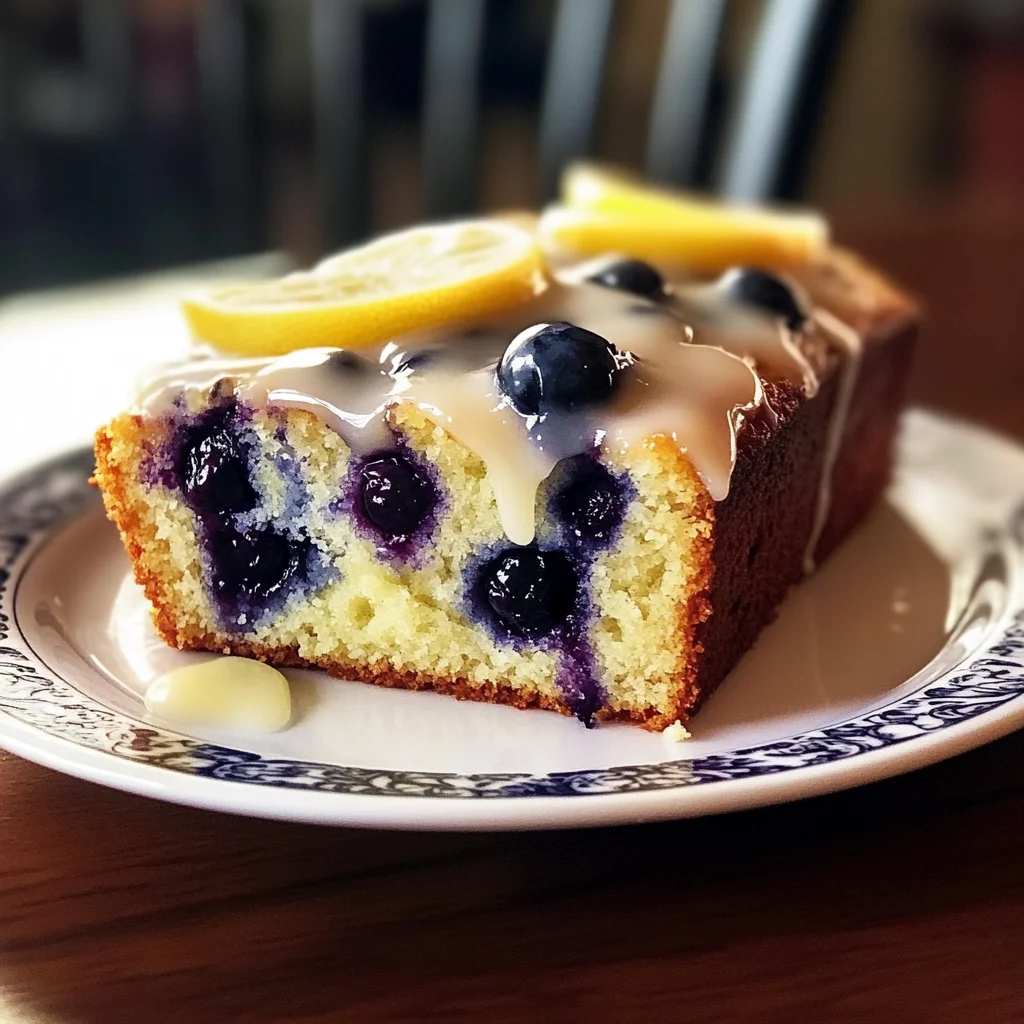 Lemon Blueberry Loaf with Lemon Glaze