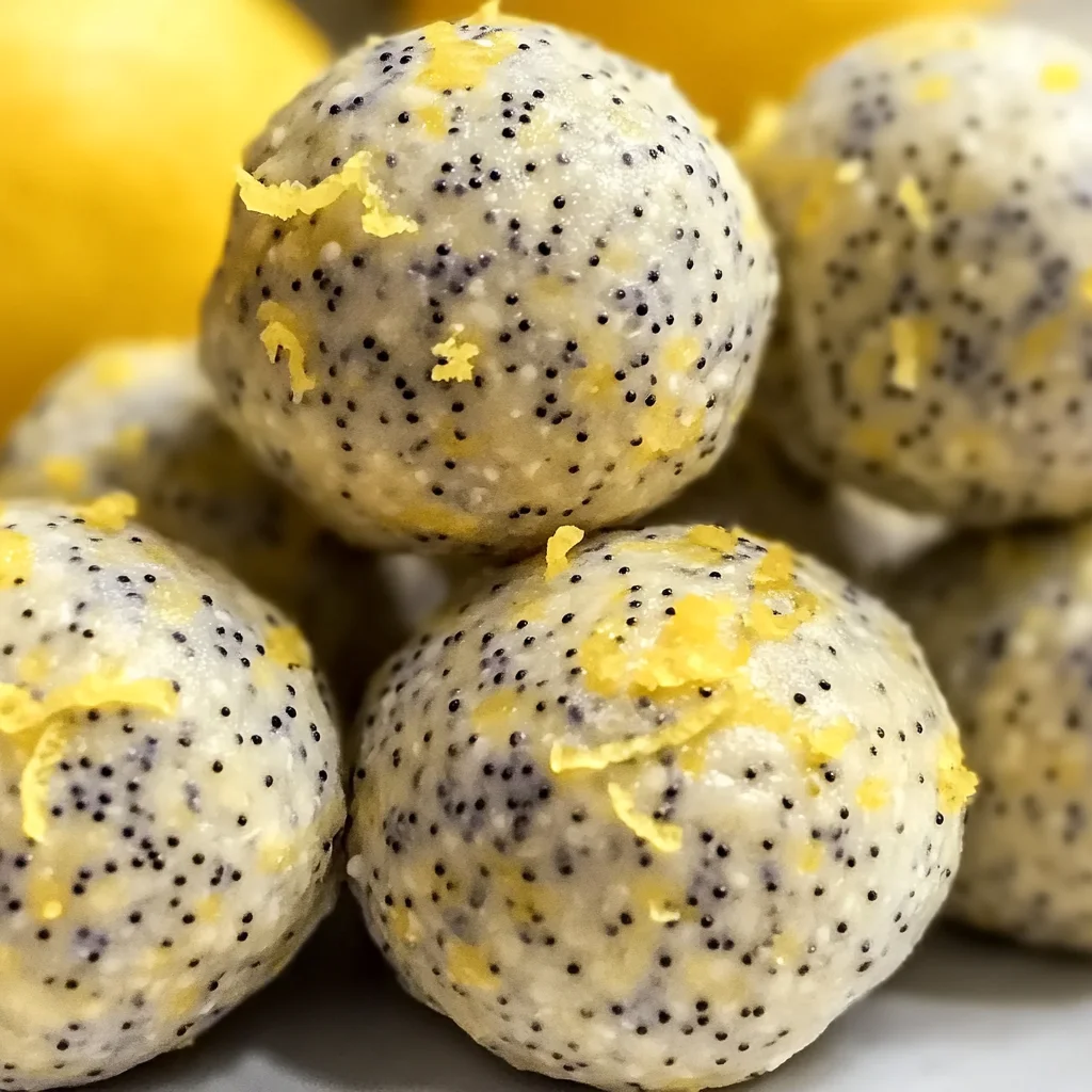 No-Bake Lemon Poppyseed Protein Balls